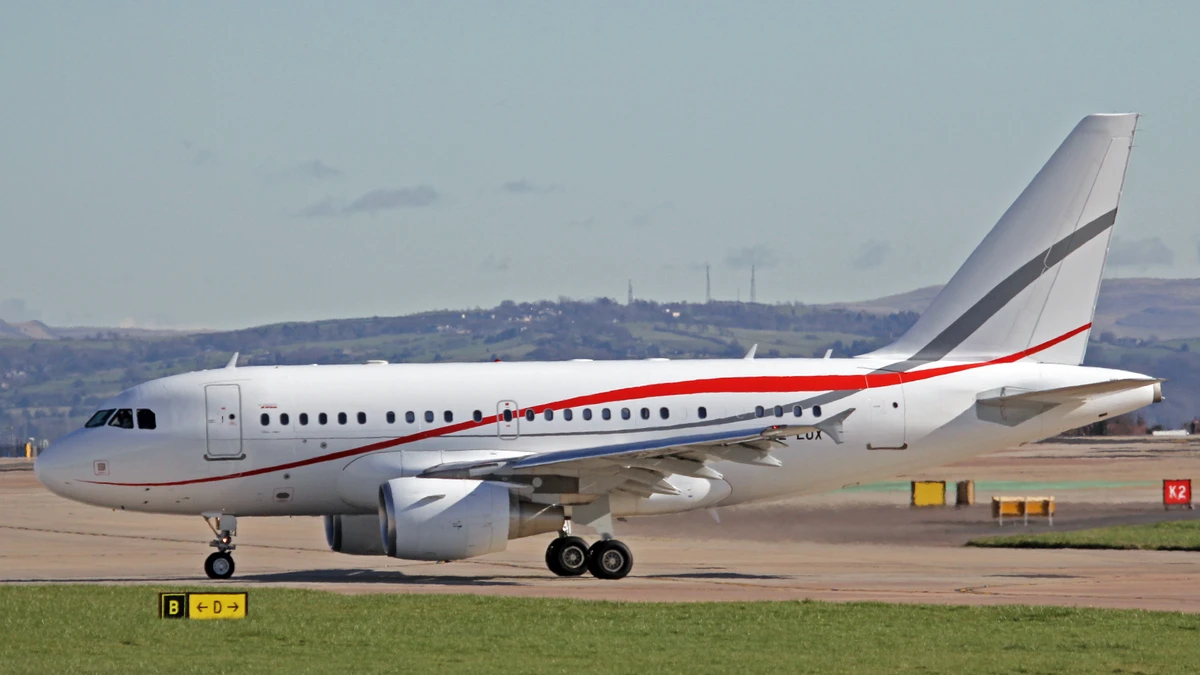 Foto schema e livrea ufficiale del modello di aereo Airbus ACJ318