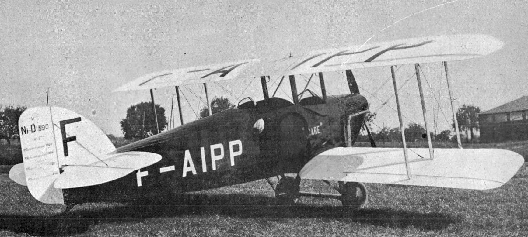 Foto schema e livrea ufficiale del modello di aereo Nieuport-Delage NiD 39