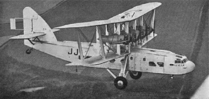 Foto schema e livrea ufficiale del modello di aereo Short Brothers Short Scylla